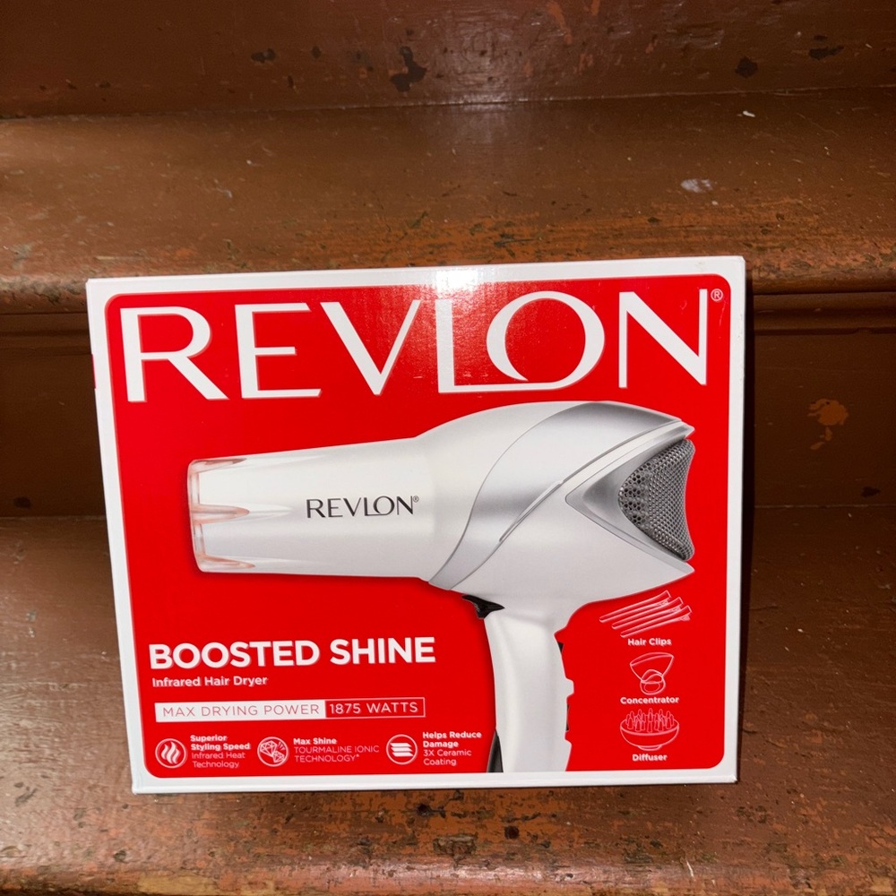 Revlon Infrared Hair Dryer with Red Accents
